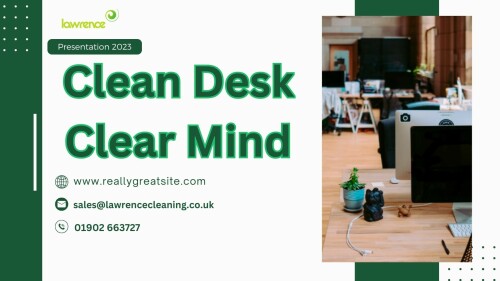 As a cleaning solutions company,  it is great to start a new contract with the client assuring us that. We operate a clean desk policy” –– fast forward  2 weeks – a jumble of papers, brochures, etc…With a 10 pence piece size of desk visible for cleaning.

Now more than ever it is so important that desks can be. Cleaned either by the employee or cleaning staff. 

What to do? You don’t wish to disturb work in progress. But as we see the tumbleweed of dust accumulate behind piles of paper some action needs to be taken by both the client and cleaning services and solutions ourselves.