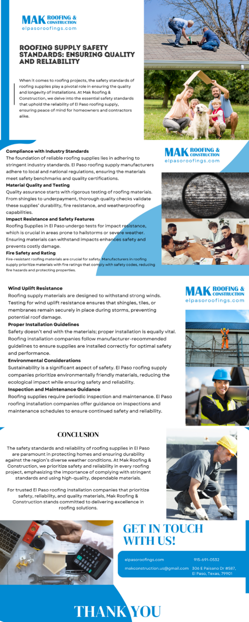 MAK-Roofing--Constraction---Roofing-Supply-Safety-Standards-Ensuring-Quality-and-Reliability