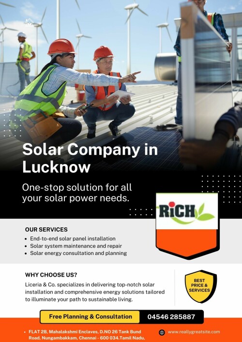 Orange and Black Solar Panel Installation Services Promo Flyer